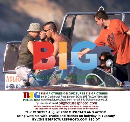 Sting and Trudie on holiday in Tuscany