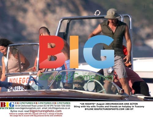 Sting and family on holiday in Tuscany