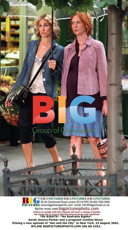 Sarah Jessica-Parker and Cynthia Nixon on 'Sex and the City' set