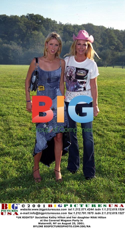 Kathy and Nikki Hilton at Covered Wagon Party