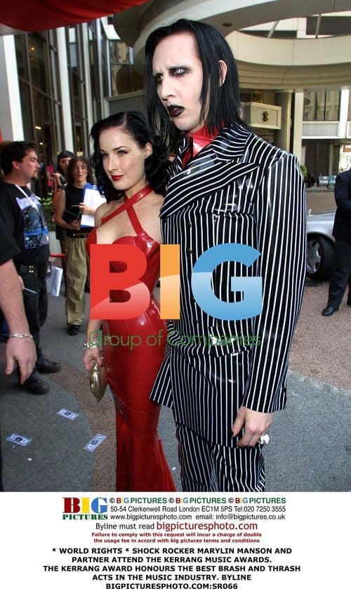 MARILYN MANSON AND PARTNER AT KERRANG AWARDS