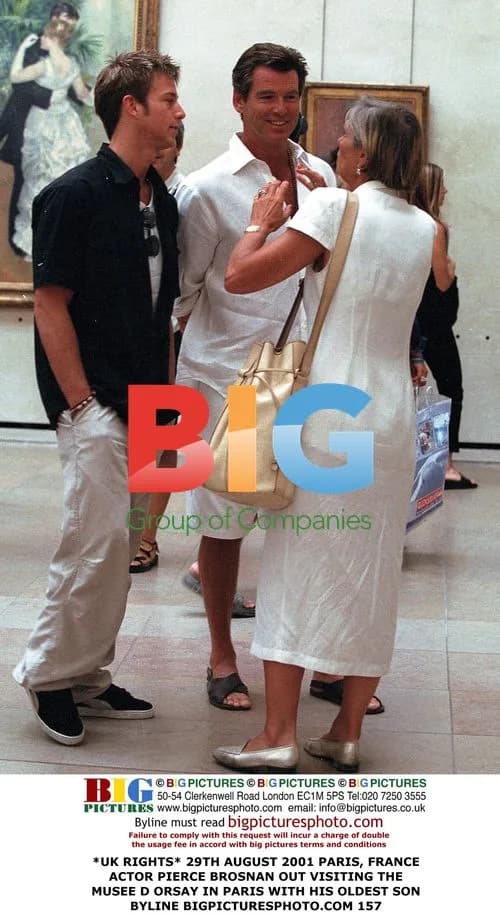 Pierce Brosnan and son visit Musée d'Orsay in Paris