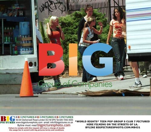 S Club 7 Filming in LA Streets