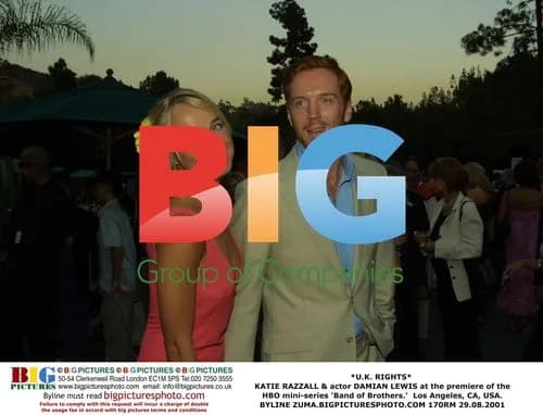Katie Razzall and Damian Lewis at 'Band of Brothers' premiere