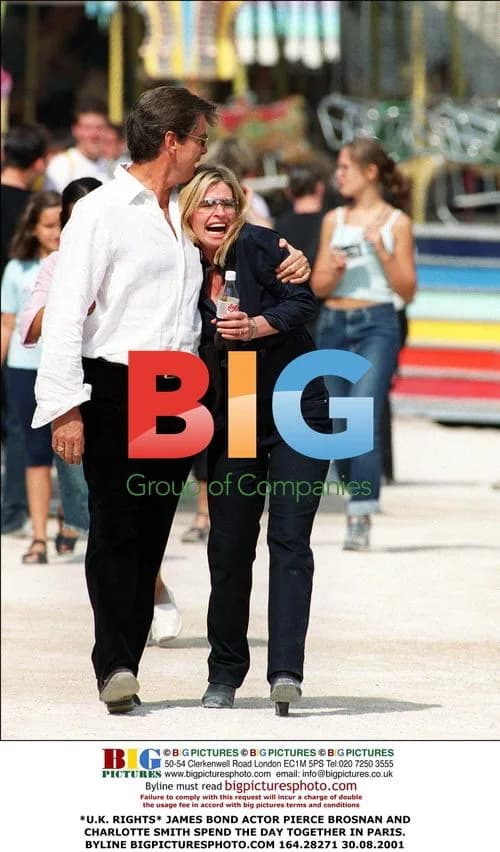 Pierce Brosnan and Charlotte Smith in Paris