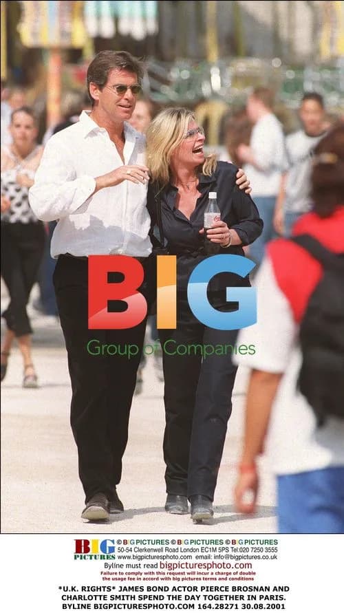 Pierce Brosnan and Charlotte Smith in Paris