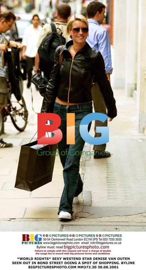 Denise Van Outen seen shopping on Bond Street