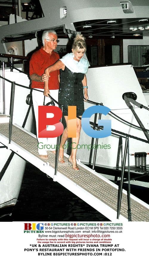 Ivana Trump at Pony's Restaurant in Portofino