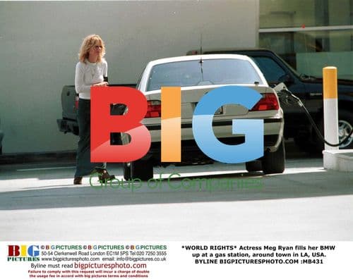 Meg Ryan fills up her BMW in LA