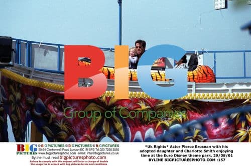 Pierce Brosnan and family at Euro Disney