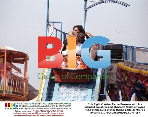 Pierce Brosnan and family at Euro Disney