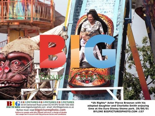 Pierce Brosnan and family at Euro Disney