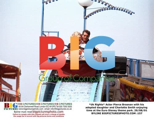 Pierce Brosnan with family at Euro Disney