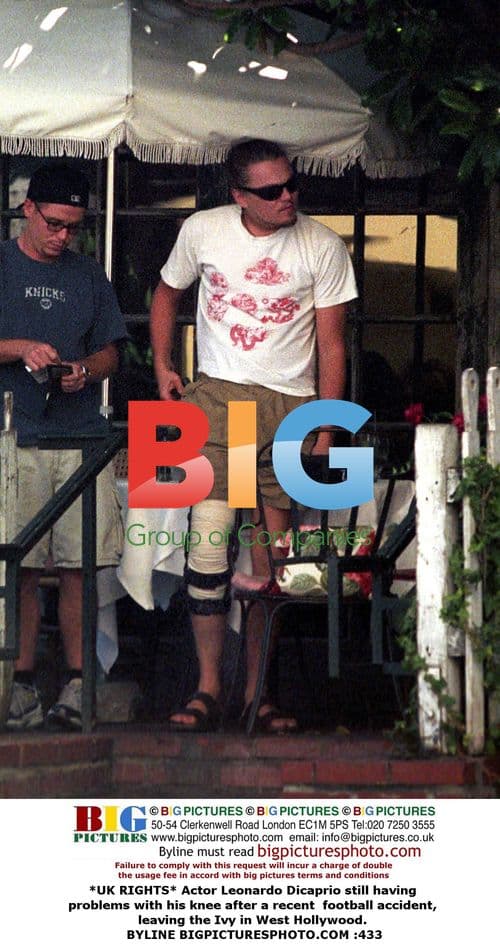 Leonardo DiCaprio leaves Ivy with knee injury