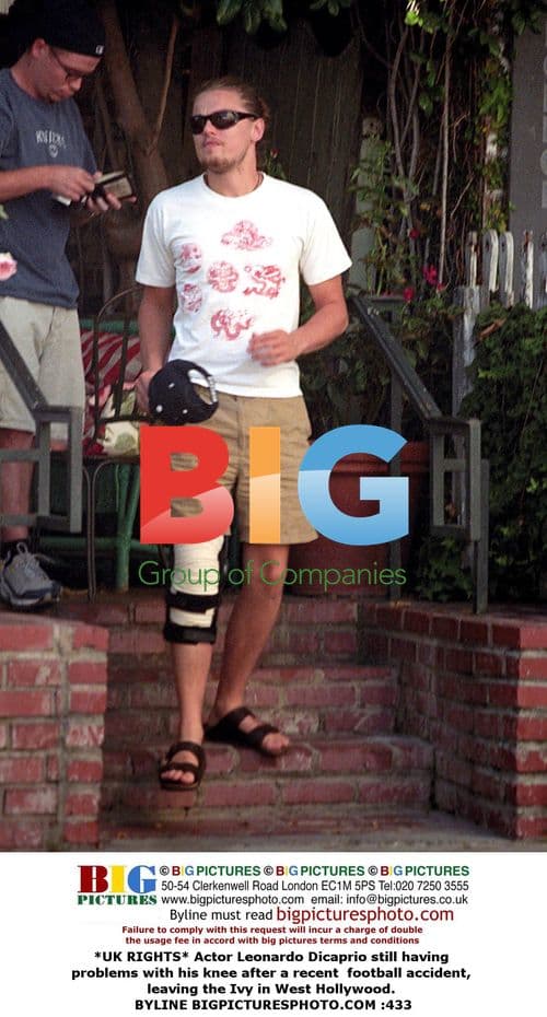 Leonardo DiCaprio leaves Ivy with knee injury