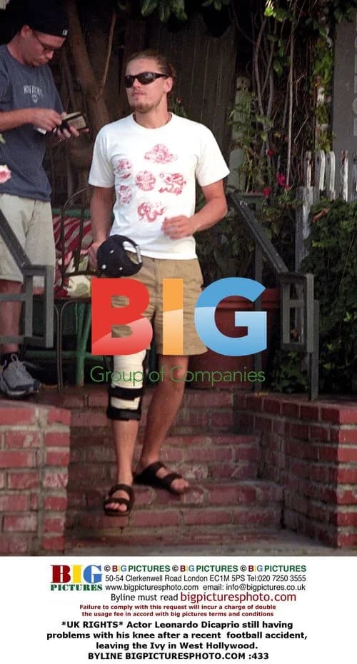 Leonardo DiCaprio leaves Ivy with knee injury