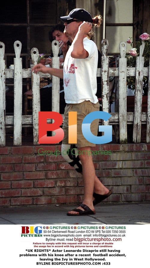 Leonardo DiCaprio leaves the Ivy with knee injury