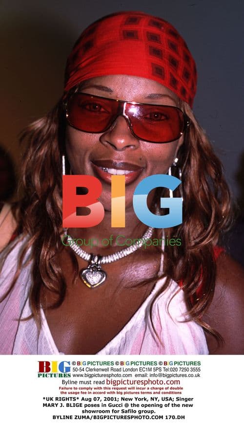 Mary J. Blige Poses at Safilo Group Showroom Opening