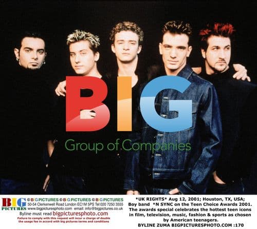 N SYNC at Teen Choice Awards 2001