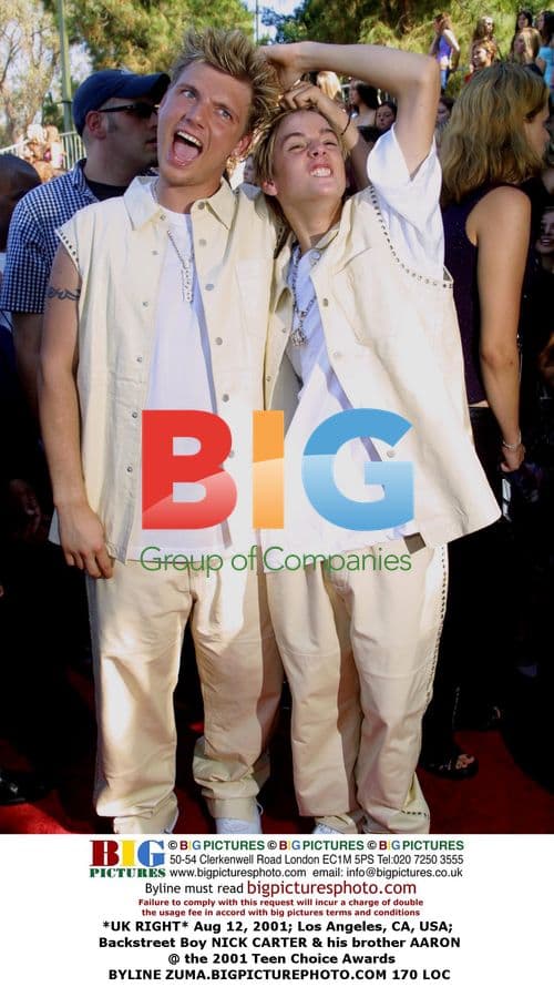 Nick & Aaron Carter at 2001 Teen Choice Awards