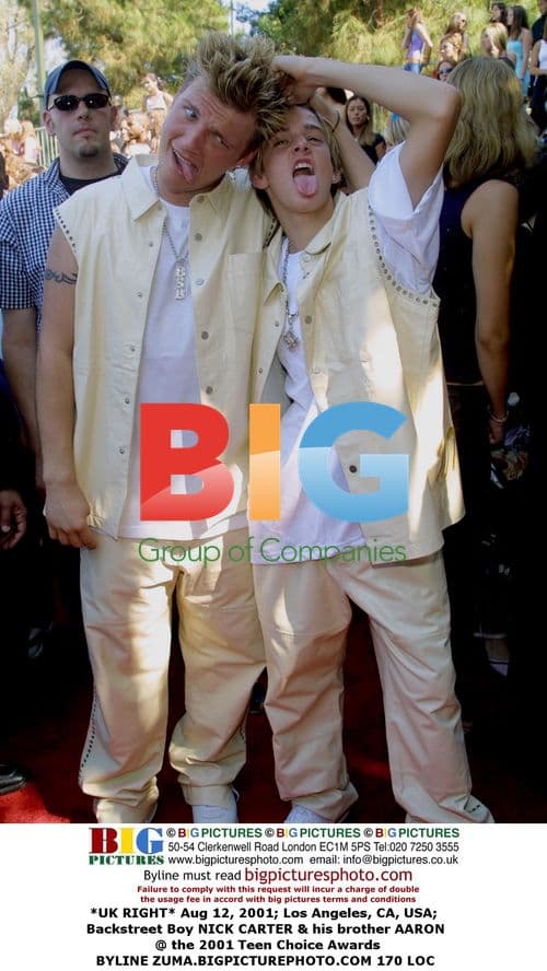 Nick & Aaron Carter at 2001 Teen Choice Awards