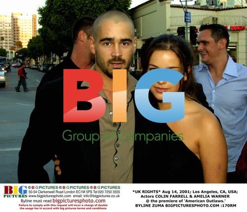 Colin Farrell & Amelia Warner at 'American Outlaws' Premiere