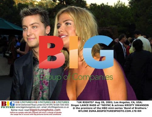 LANCE BASS and KRISTY SWANSON at 'Band of Brothers' premiere