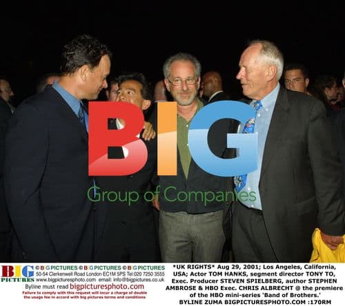 Tom Hanks attends 'Band of Brothers' premiere