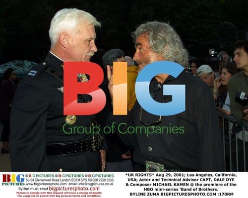 Captain Dale Dye & Michael Kamen at Band of Brothers premiere