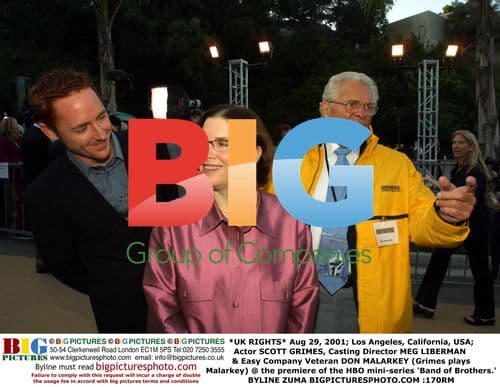 Scott Grimes, Meg Liberman, & Don Malarkey at Band of Brothers Premiere