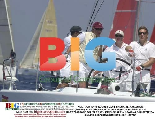 King Juan Carlos on Boat Bribon
