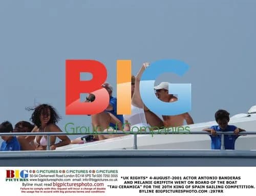 Antonio Banderas and Melanie Griffith on Boat