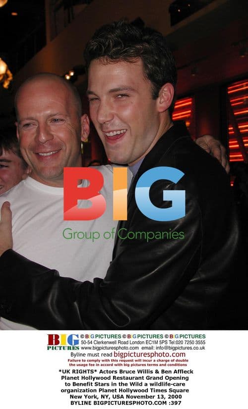 Bruce Willis & Ben Affleck at Planet Hollywood Grand Opening