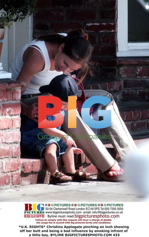 Christina Applegate shows off in front of child