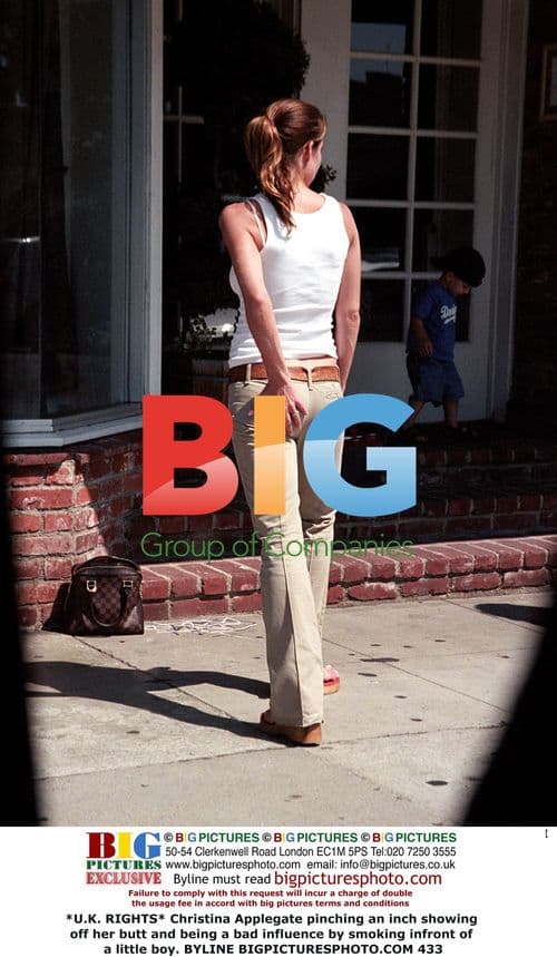 Christina Applegate pinches an inch and smokes