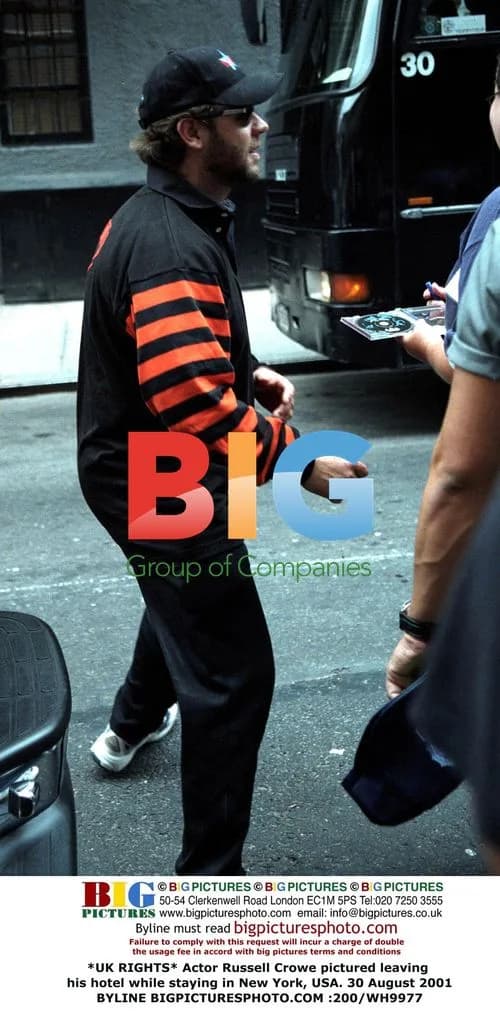 Russell Crowe Leaving Hotel in NYC