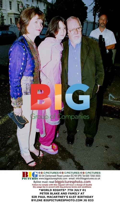 Peter Blake and Family at Sir Paul McCartney's 61st