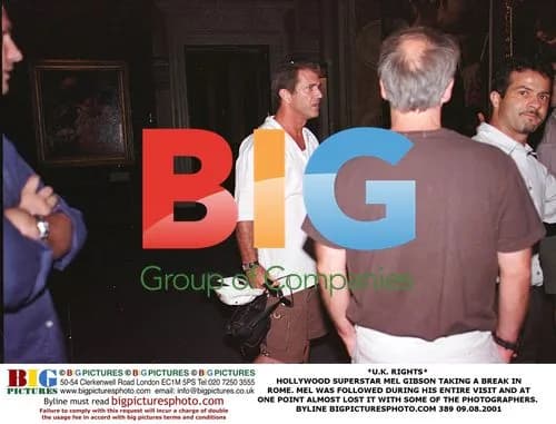 Mel Gibson Takes Break in Rome