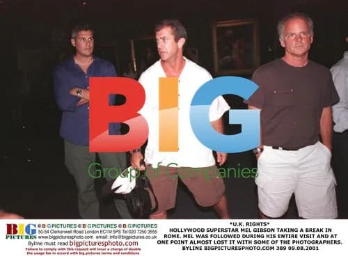 Mel Gibson Takes Break in Rome
