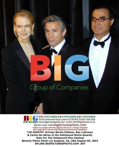 Nicole Kidman, Baz Luhrman & Carlos De Abreu at Hollywood Movie Awards Gala