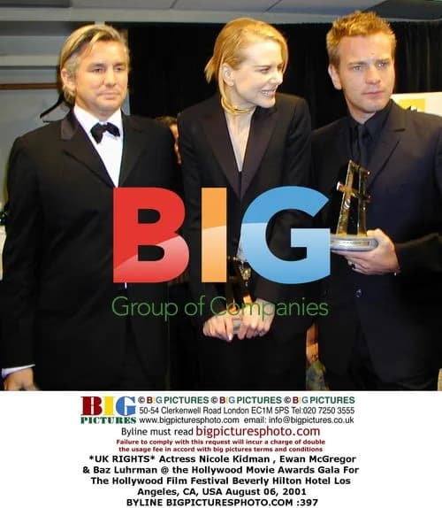 Nicole Kidman, Ewan McGregor & Baz Luhrman at Hollywood Movie Awards Gala
