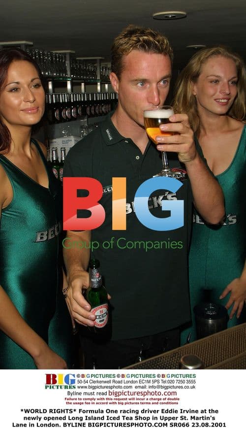 F1 Driver Eddie Irvine at London Iced Tea Shop