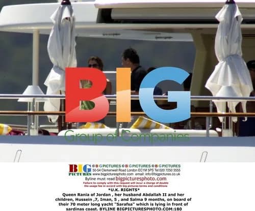 Queen Rania and Family on Yacht
