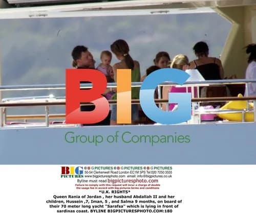 Queen Rania and Family on Yacht