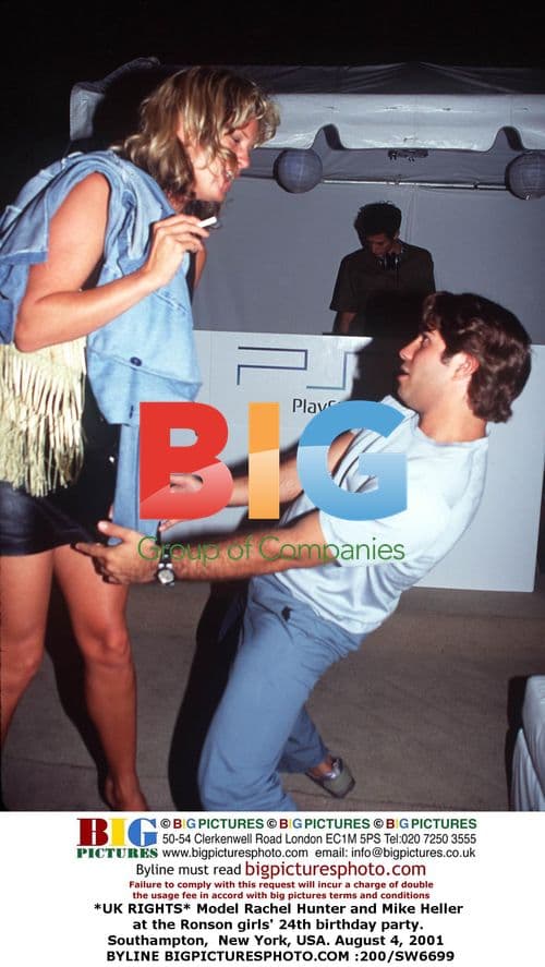 Rachel Hunter and Mike Heller at Ronson girls' 24th birthday