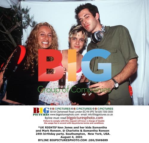 Ann Jones and her kids at Ronson birthday party