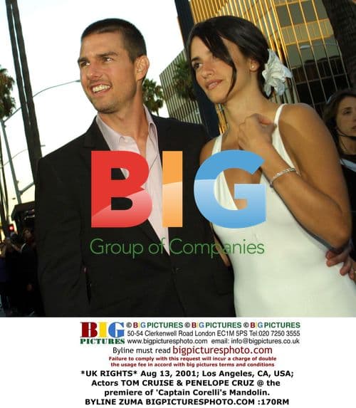 Tom Cruise and Penelope Cruz at 'Captain Corelli's Mandolin' Premiere