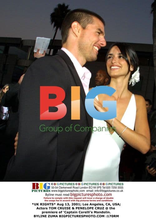 Tom Cruise & Penelope Cruz at 'Captain Corelli's Mandolin' Premiere