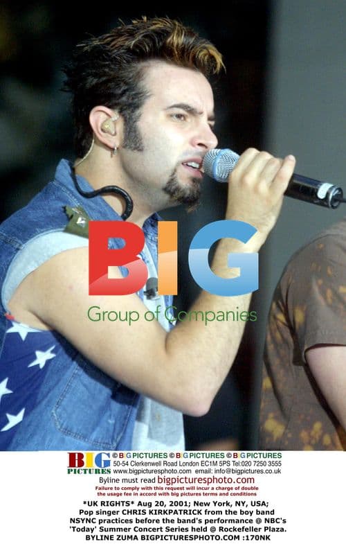 CHRIS KIRKPATRICK Rehearses for NSYNC NBC Concert