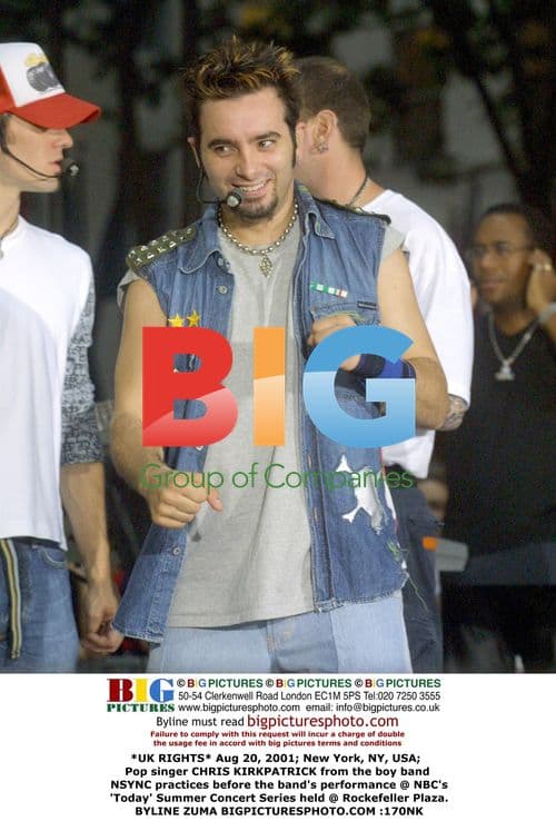Chris Kirkpatrick of NSYNC Practices for NBC Today Concert